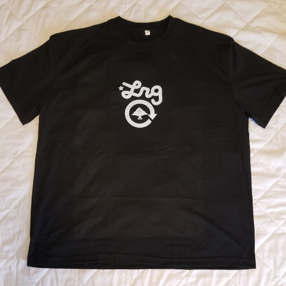 LRG Black Tee with White Logo